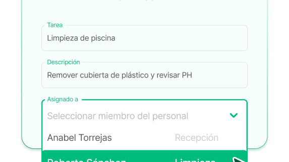 Interfaz del producto: formulario de nueva tarea para el equipo con asignación por rol