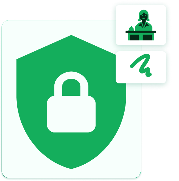 Ilustración: seguridad de datos con recepción y firma digital